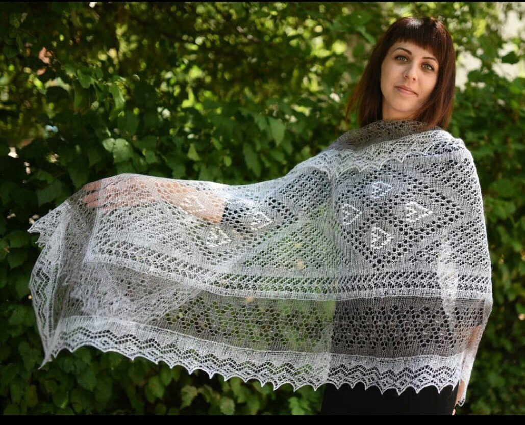 оренбургский пуховый палантин