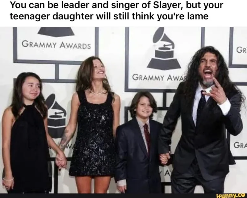 – Ты можешь быть фронтменом самой крутой группы, но твои дети всё равно будут думать, что папа немодный.
