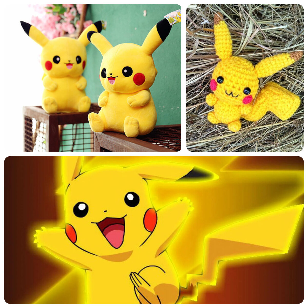 Покемон Пикачу в мультике и работы мастериц