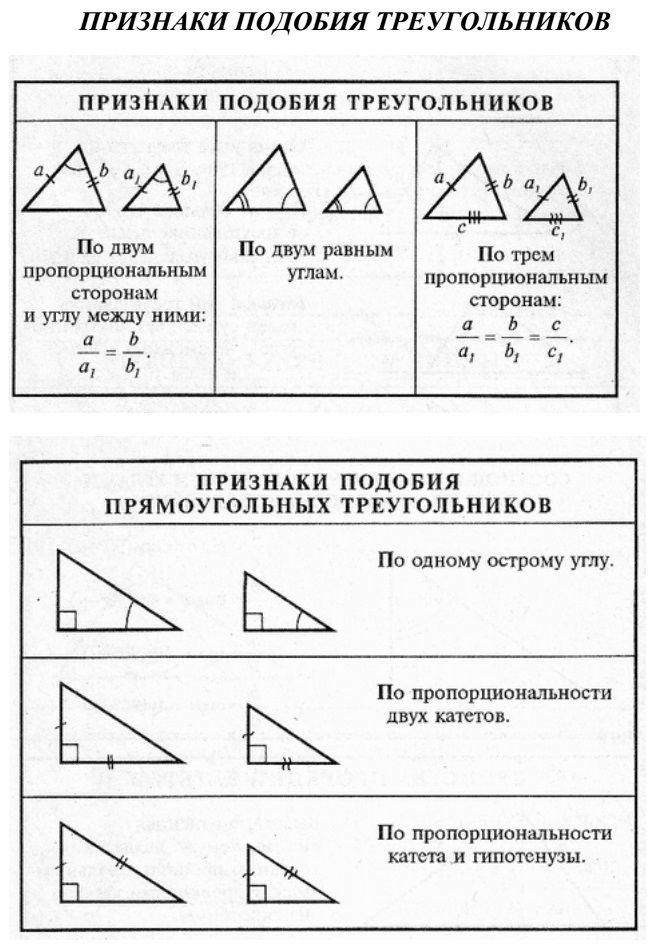 Подобные треугольники. Признаки подобия треугольников