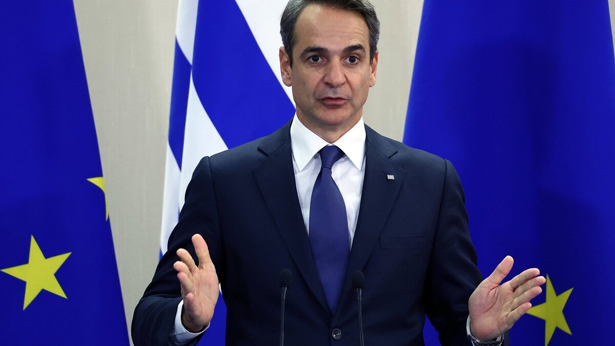    Премьер-министр Греции Кириакос Мицотакис© POOL