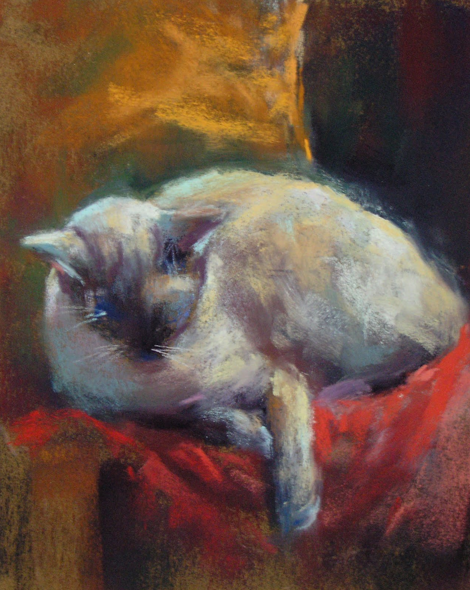 Карен Маргулис 23 августа 2011 г. Пастель.
Моя другая сиамская кошка Майя                                                                                                 https://www.dailypaintworks.com/artists/karen-margulis-1159?fromWidget=true

