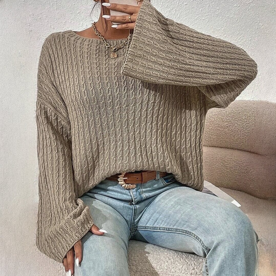 Свободный джемпер с жгутами