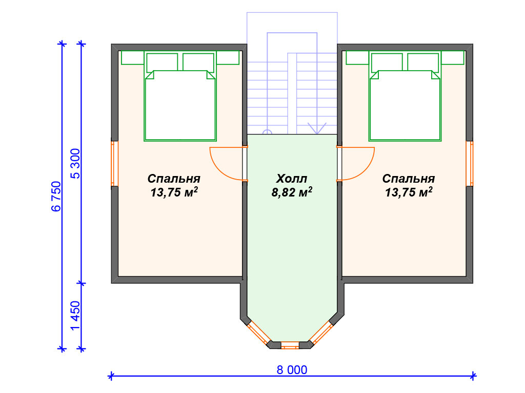 Каркасный дом с эркером 90 м2. | Arplans.ru - проекты домов | Дзен