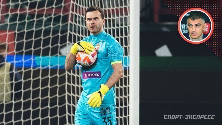    Вратарь ЦСКА Игорь Акинфеев.
