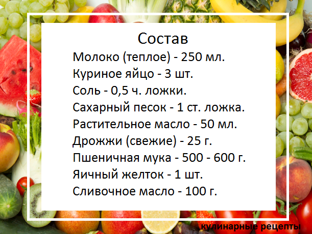 Тесто дрожжевое «Морозко» 1 кг - Состав, способ приготовления и условия хранения