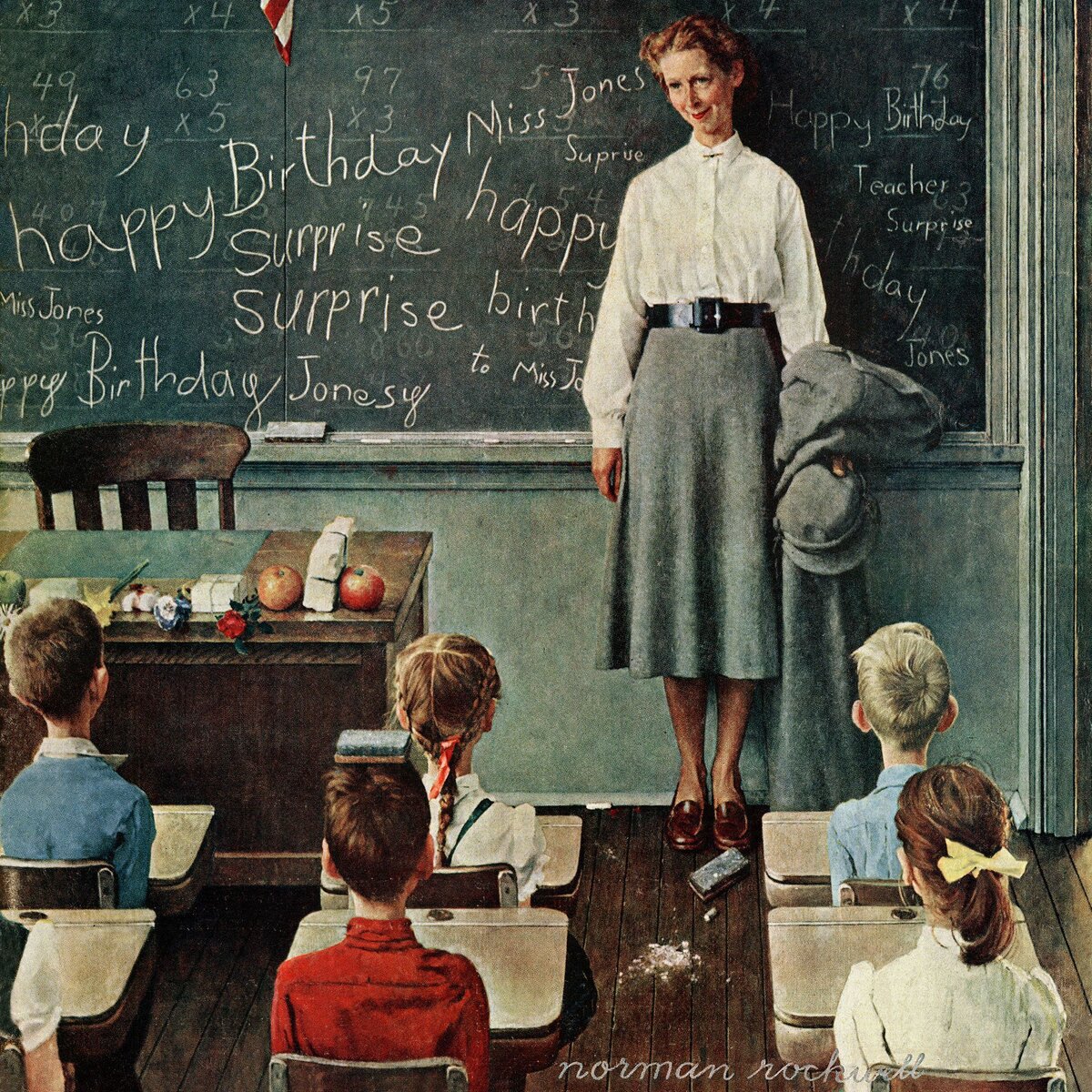 1959 год. "День рождения учительницы". Н. Рокуэлл