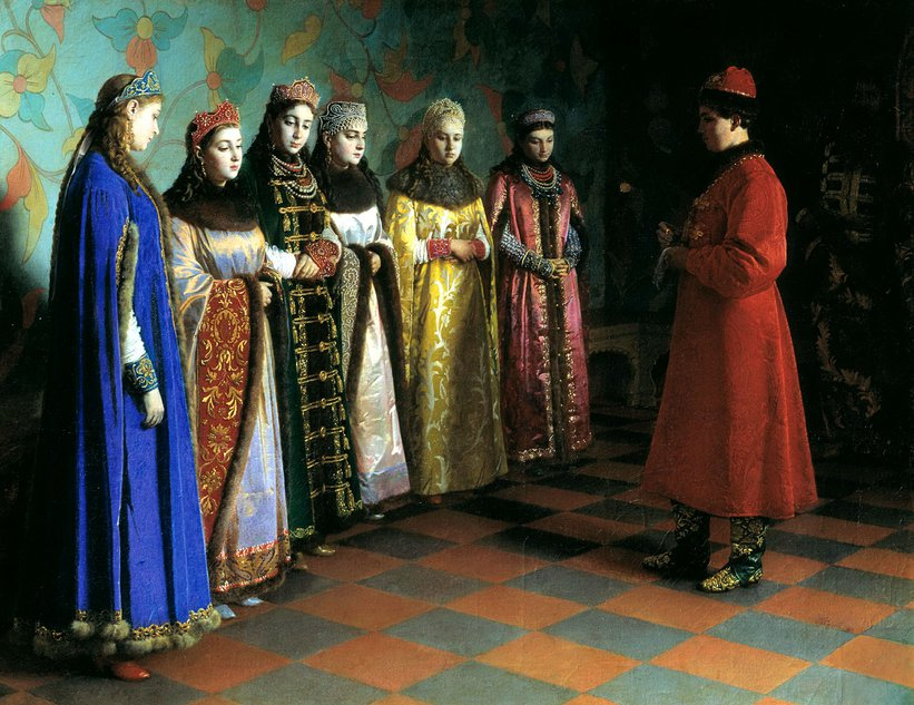 "Выбор невесты царём Алексеем Михайловичем" Г. С. Седов, 1882 г.