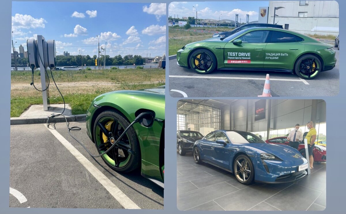 Фото сделанные с тест драйва Порш тайкан💥