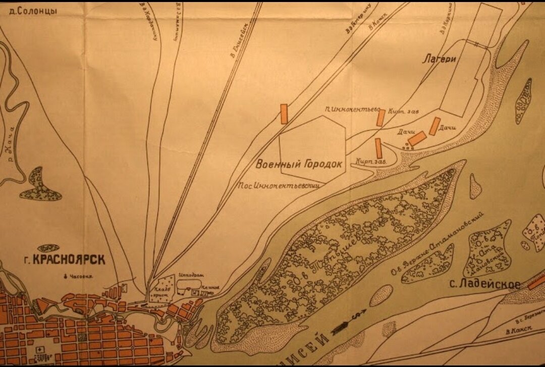 Карта красноярска 1900 года