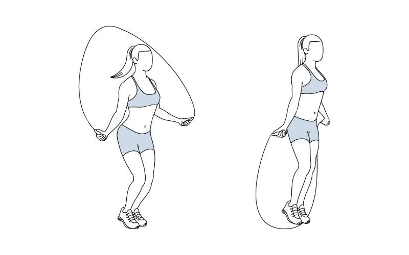 схема прыжков на скакалке.