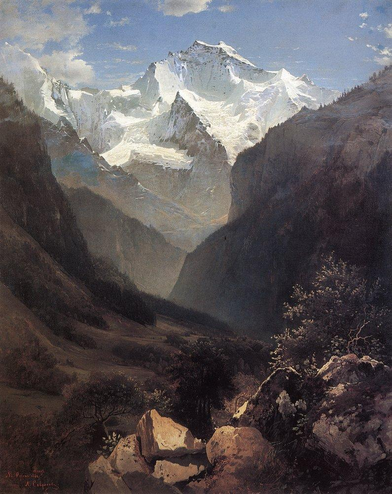 А. Саврасов. Вид в Швейцарских Альпах (Гора Малый Рухен). 1862
