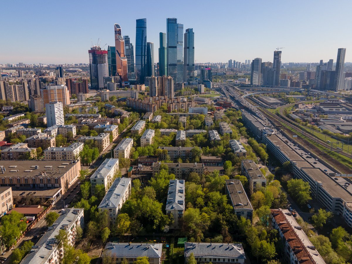 Микрорайон Камушки и Москва-Сити