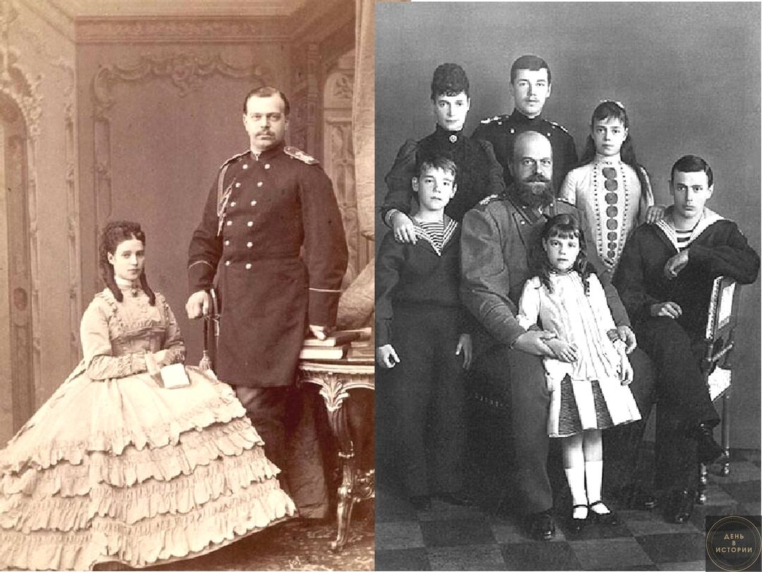 Две семьи: слева Алисы, справа Николая