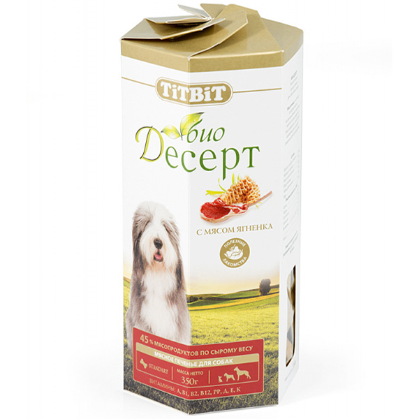 Код товара: 1000820501 , Лакомство TITBIT Печенье с мясом ягненка стандарт 350 г