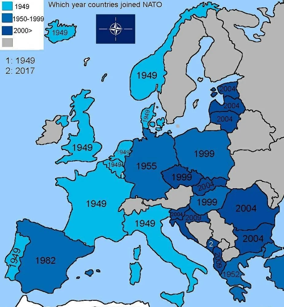 Нато входящие. Карта НАТО 1997. Страны НАТО В 1997 году на карте. НАТО 1949 карта. Страны НАТО до 1991 года карта.