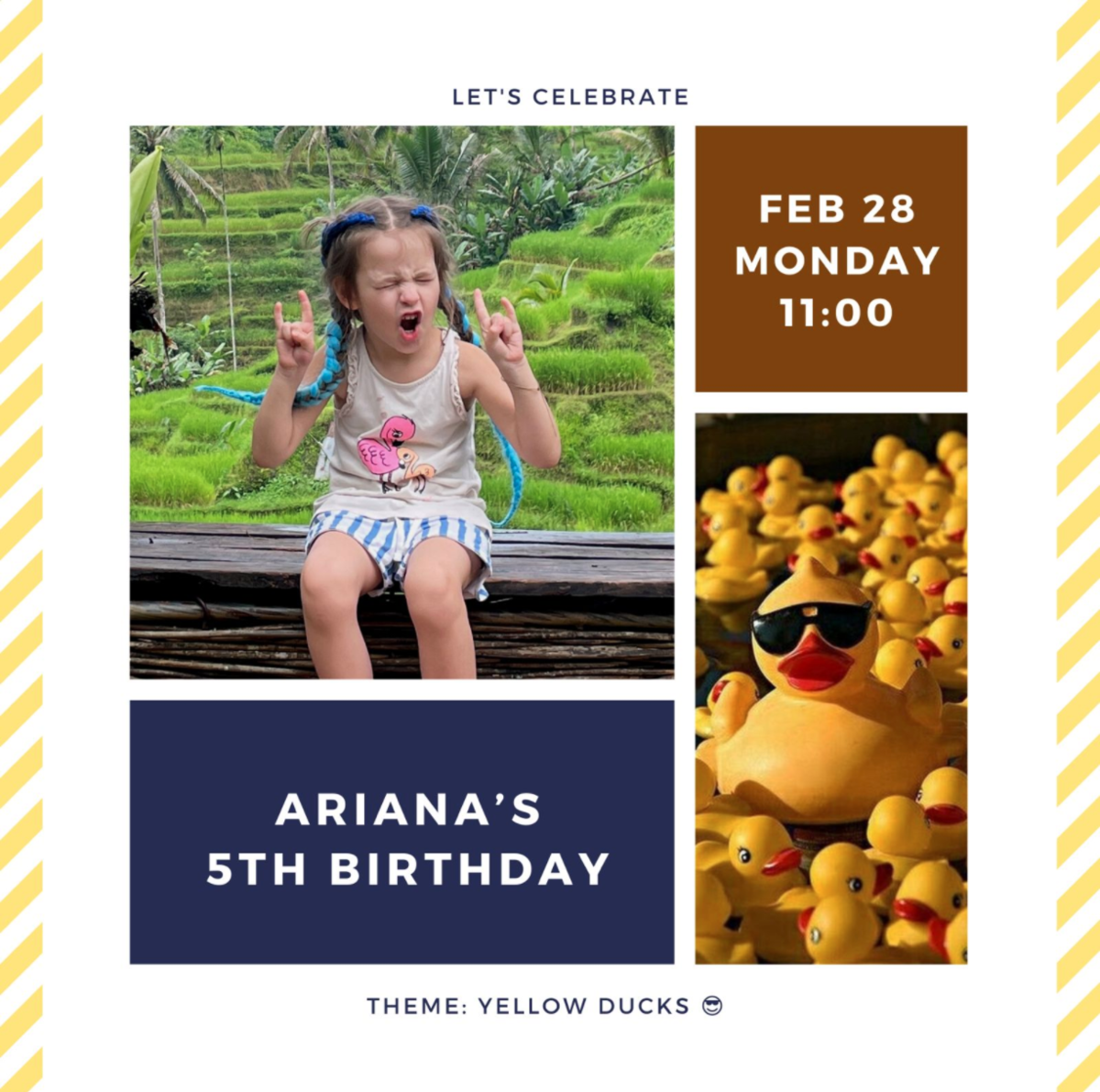 Приглашение на день рождения дочки. Я его сама сделала :)