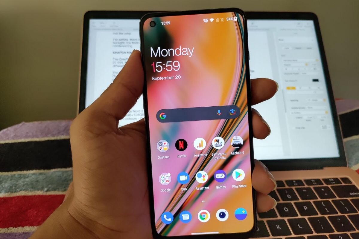интерфейс смартфона OnePlus Nord 2