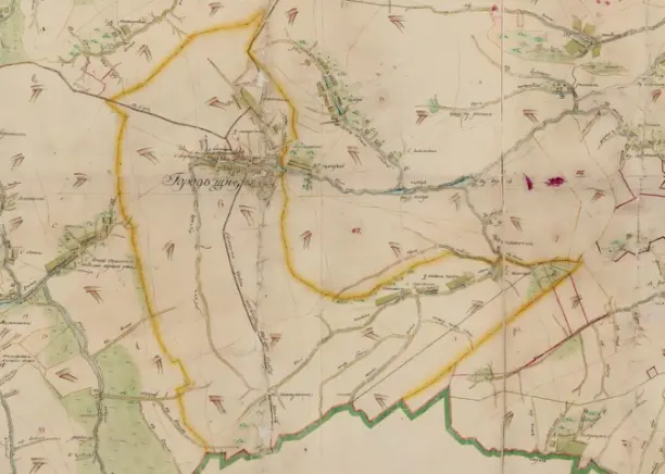 Рис. 2. Фрагмент плана генерального межевания Щигровского уезда 1782 г. 
