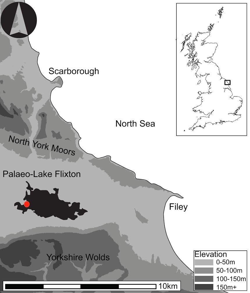 Стар-Карр и древнее озера Фликстон на карте Великобритании. https://intarch.ac.uk/journal/issue40/8/2.html#3