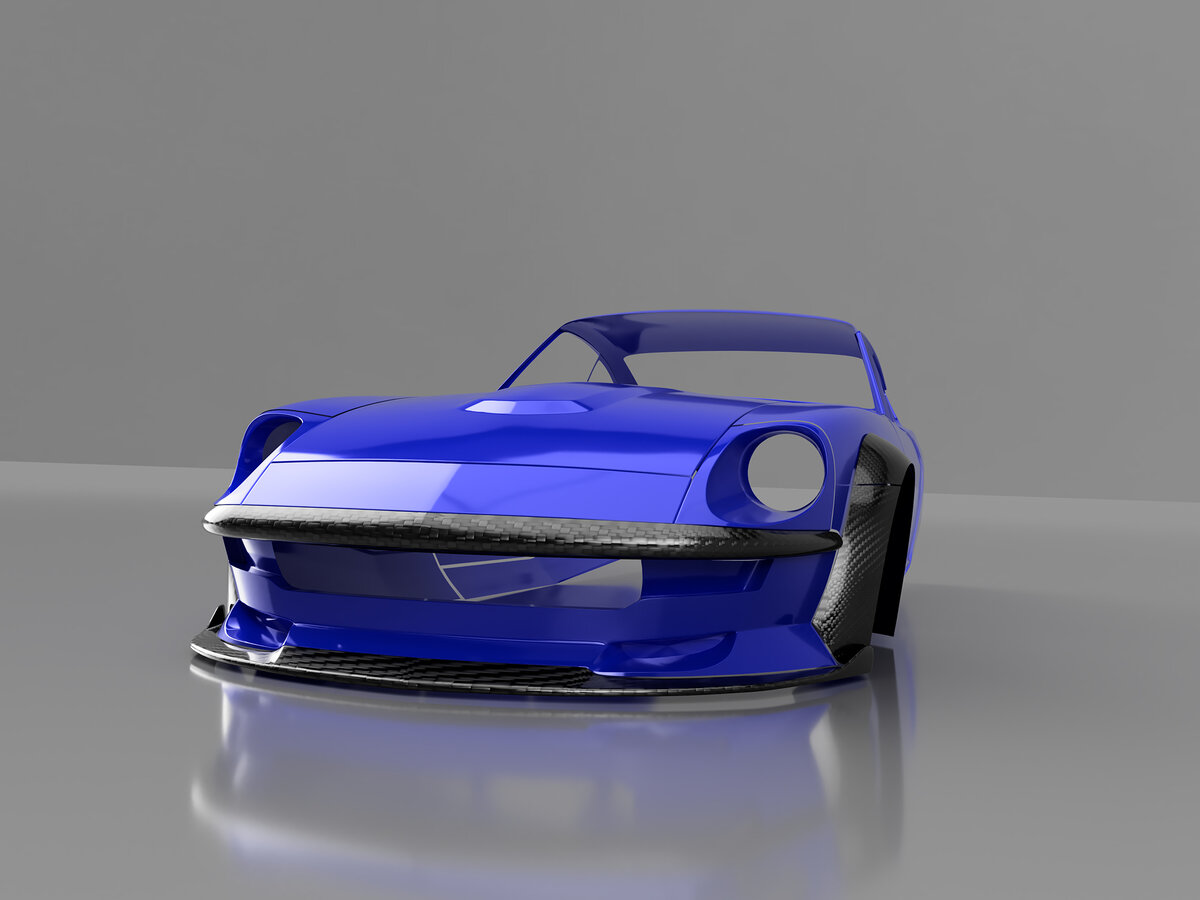 WIP_280Z_03) Datsun 280Z (1:8) Моделирование корпуса, тестовая печать бачка  гтц, выкраски и покраски | Нора хоббита | Дзен