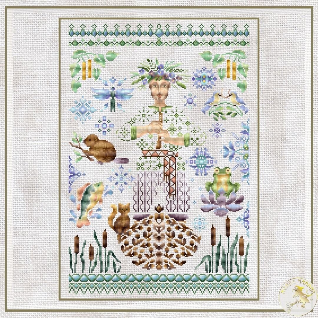 "Середина лета"("Mid Summer") Дизайнер Morra Mårran
Детали дизайна:
Размер 160х240 крестиков,
Размер на канве 14 каунта 29х44 см
43 цвета ДМС.
Крест 