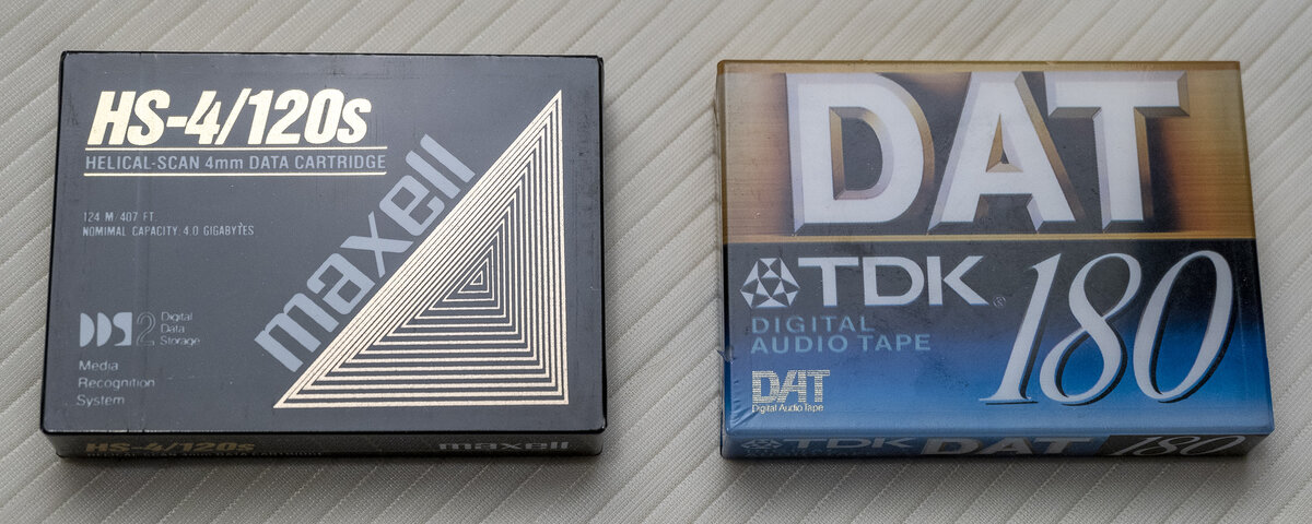 Новые картридж DDS-2 и кассета DAT