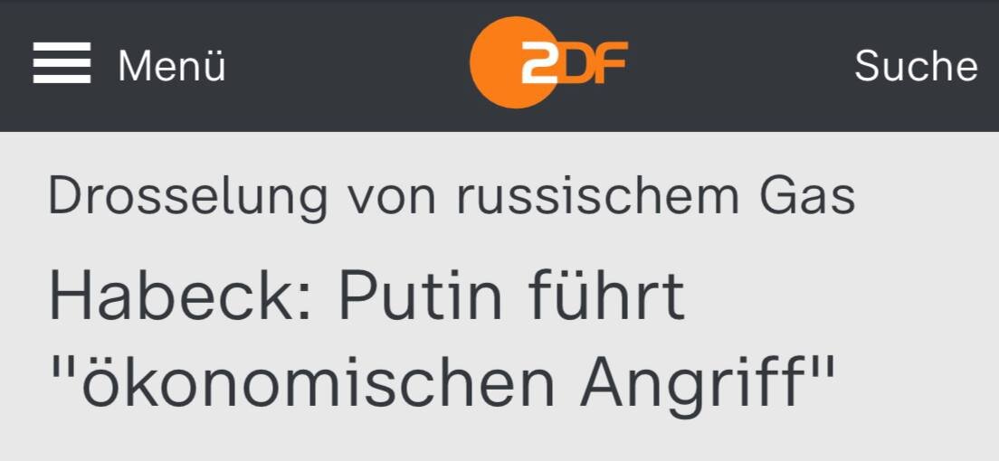 "Путин ведет экономическую атаку": немцы, полгода заявлявшие, что их главная цель – отказ от российского газа, после небольшого сокращения поставок обвиняют Россию в "энергетической агрессии"
