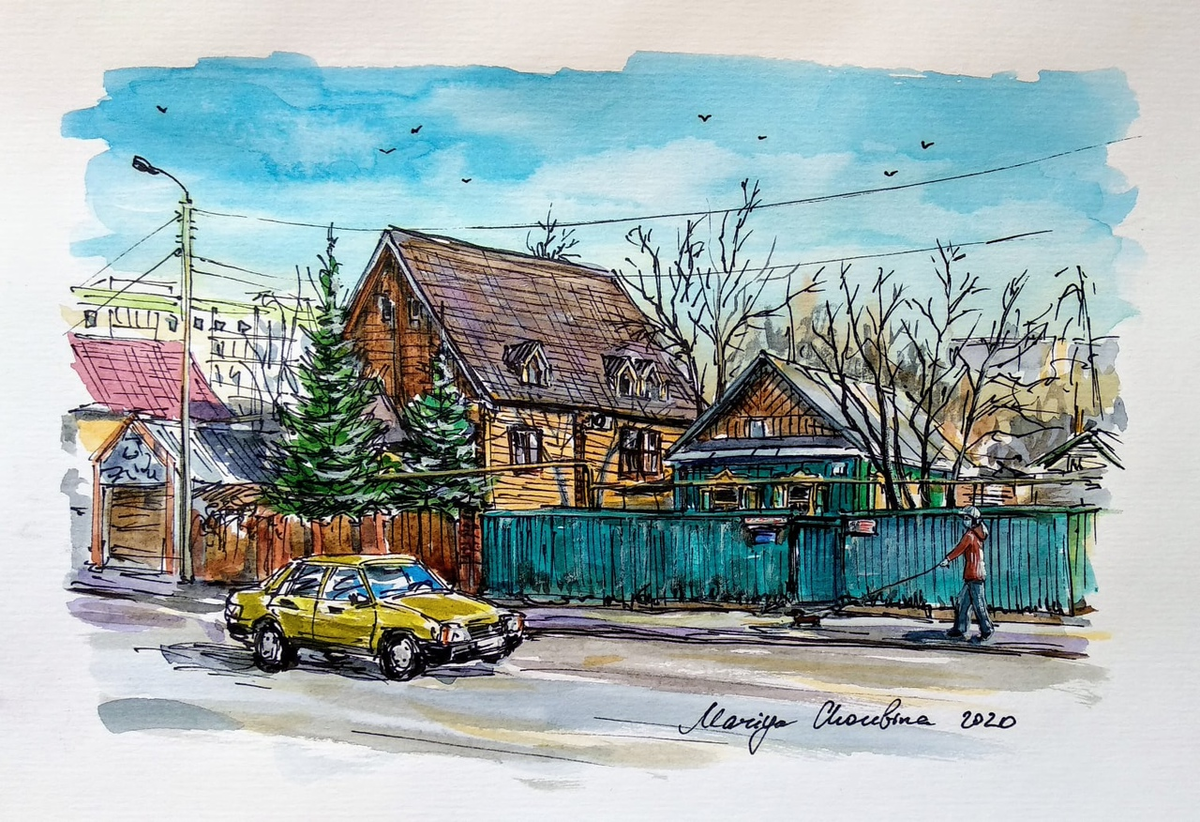 Художник Мария Шубина, акварель