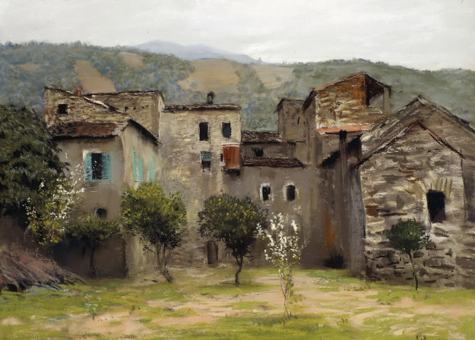 Близ Бордигеры на севере Италии. 1890 Бумага, пастель. 49 × 64.