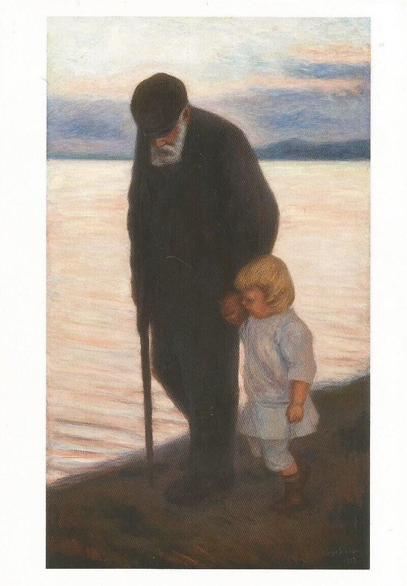 Хьюго Симберг "К вечеру" 1913год Национальная галерея/Художественный музей Атенеум. 