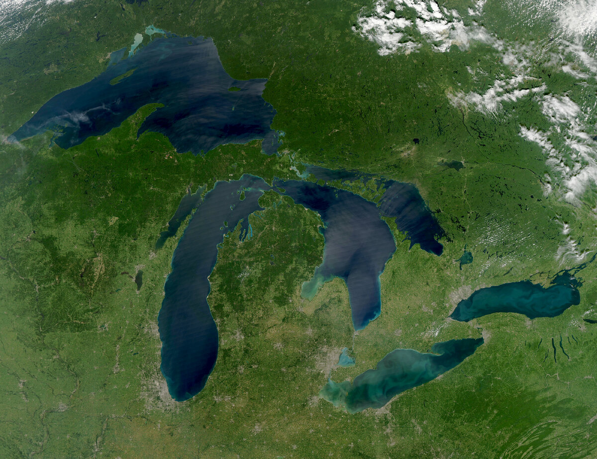 Великие озера верхнее Мичиган Гурон Эри Онтарио