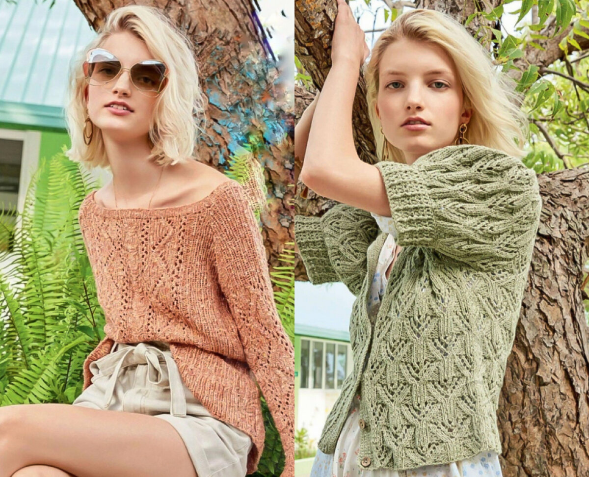 Ажурные модели с ноткой экзотики: вязание из Verena 02/2021