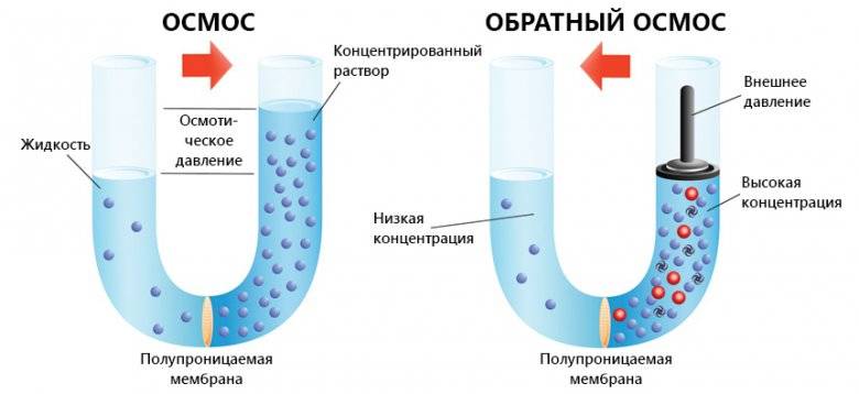 Как работает фильтр для воды с обратным осмосом1