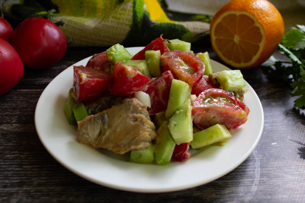 Вкусный овощной салат