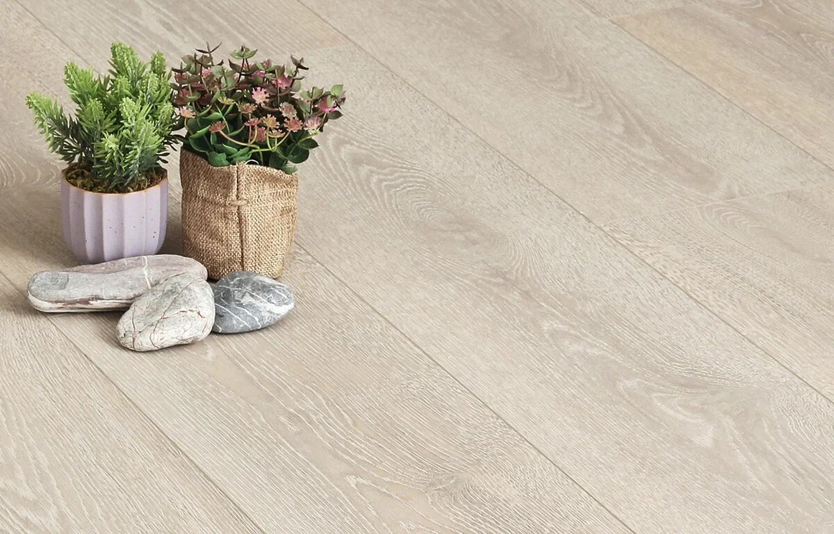 На фото: каменный МСПС ламинат Stone Floor Дуб Морская Гавань