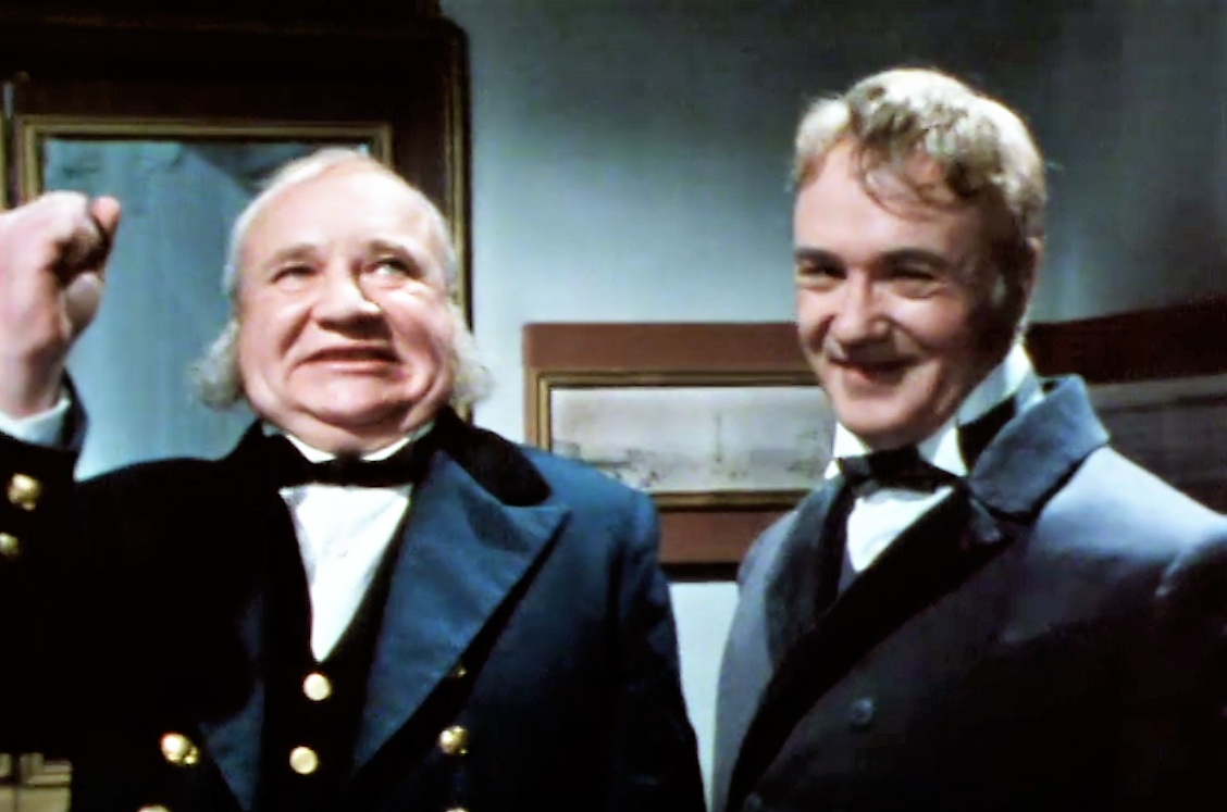 Игорь Кашинцев и Леонид Куравлев в телеспектакле "Тени" (1991)