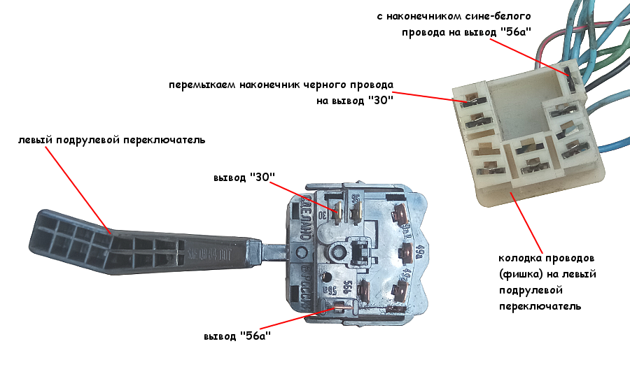 схема фар ваз 2109