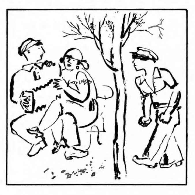 Карикатура из журнала «Бузотёр», 1926-ой г.