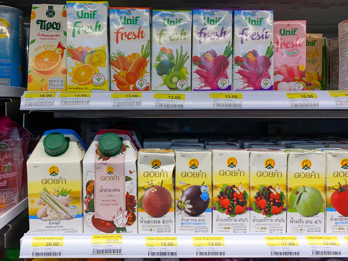 Соки от 21₽ за маленькую пачку 