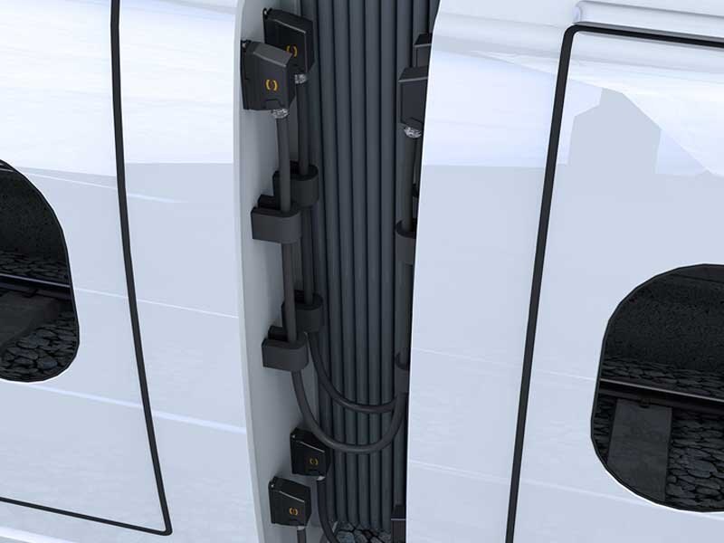 Кабельная сборка для межвагонных соединений между вагонами поезда