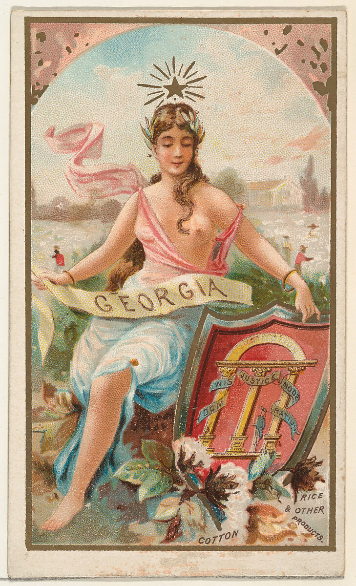 Georgia, from the Industries of States series (N117) issued by Duke Sons & Co. to promote Honest Long Cut Tobacco .