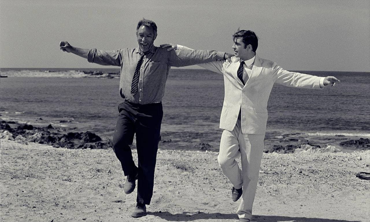 Энтони Куинн и Джордж Пеппард "Грек Зорба" (1964 г., реж. Михалис Какоянис)