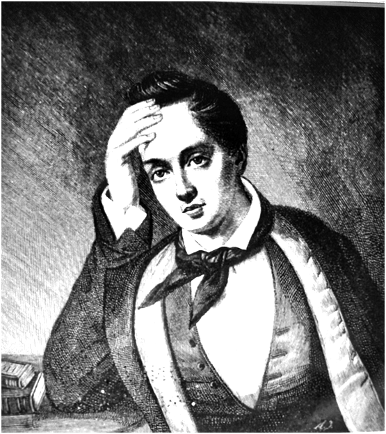 Е.А.Баратынский, портрет написан Александрой Евгеньевной Баратынской, его дочерью. 