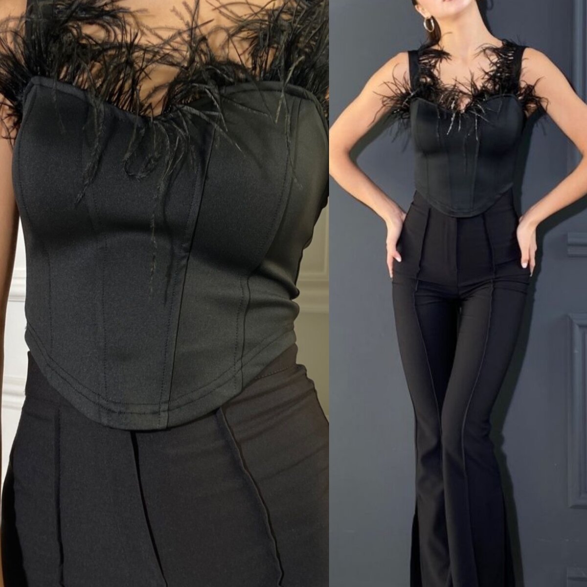 Корсет с перьями Emberens (фото www.wildberries.ru)