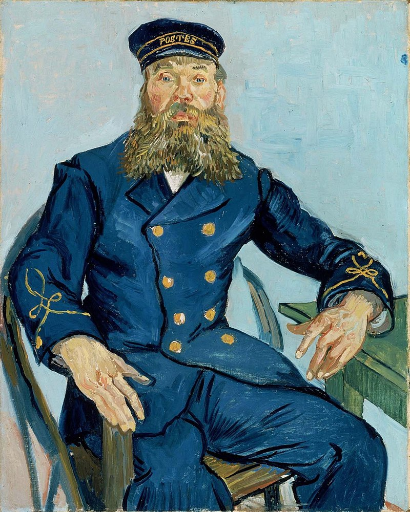 Портрет почтальона Ж.Рулена, Винсент Ван Гог, 1888 г