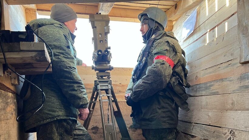    Сергей Собянин на линии обороны в Донбассе © Telegram-канал Сергея Собянина