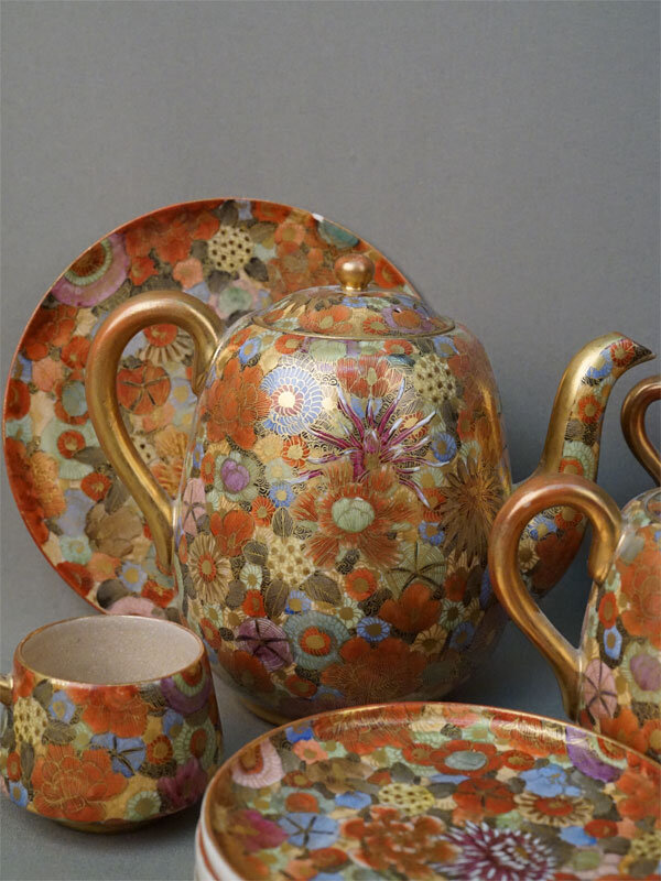 Сервиз Хризантемы  Япония фарфор, начало ХХ века