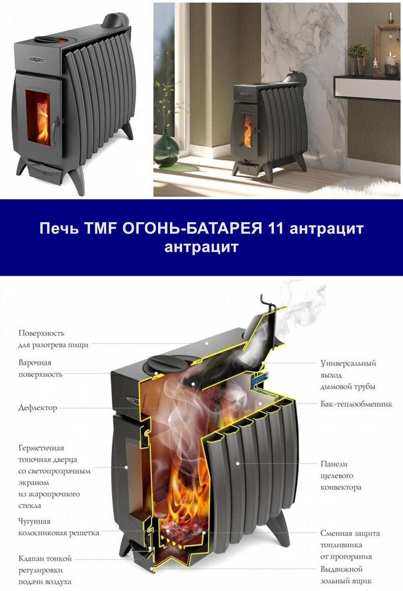 Отопительно варочные печи с плитой и духовкой на дровах