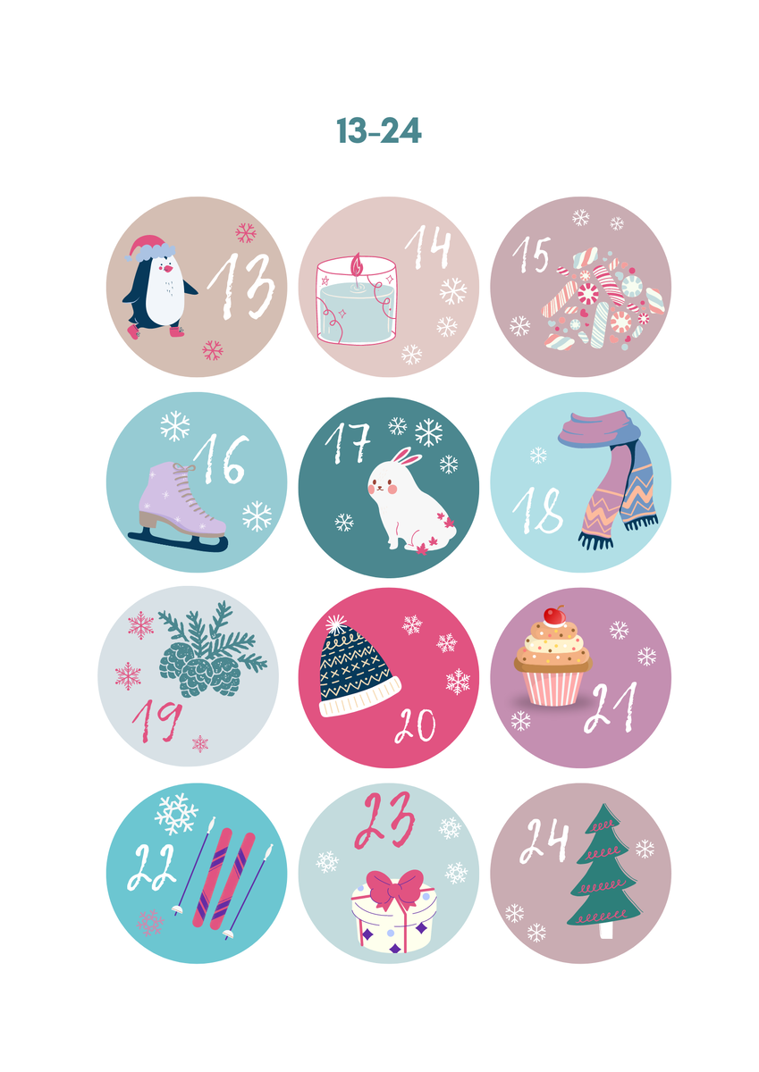 Цифры для адвент-календаря 2 